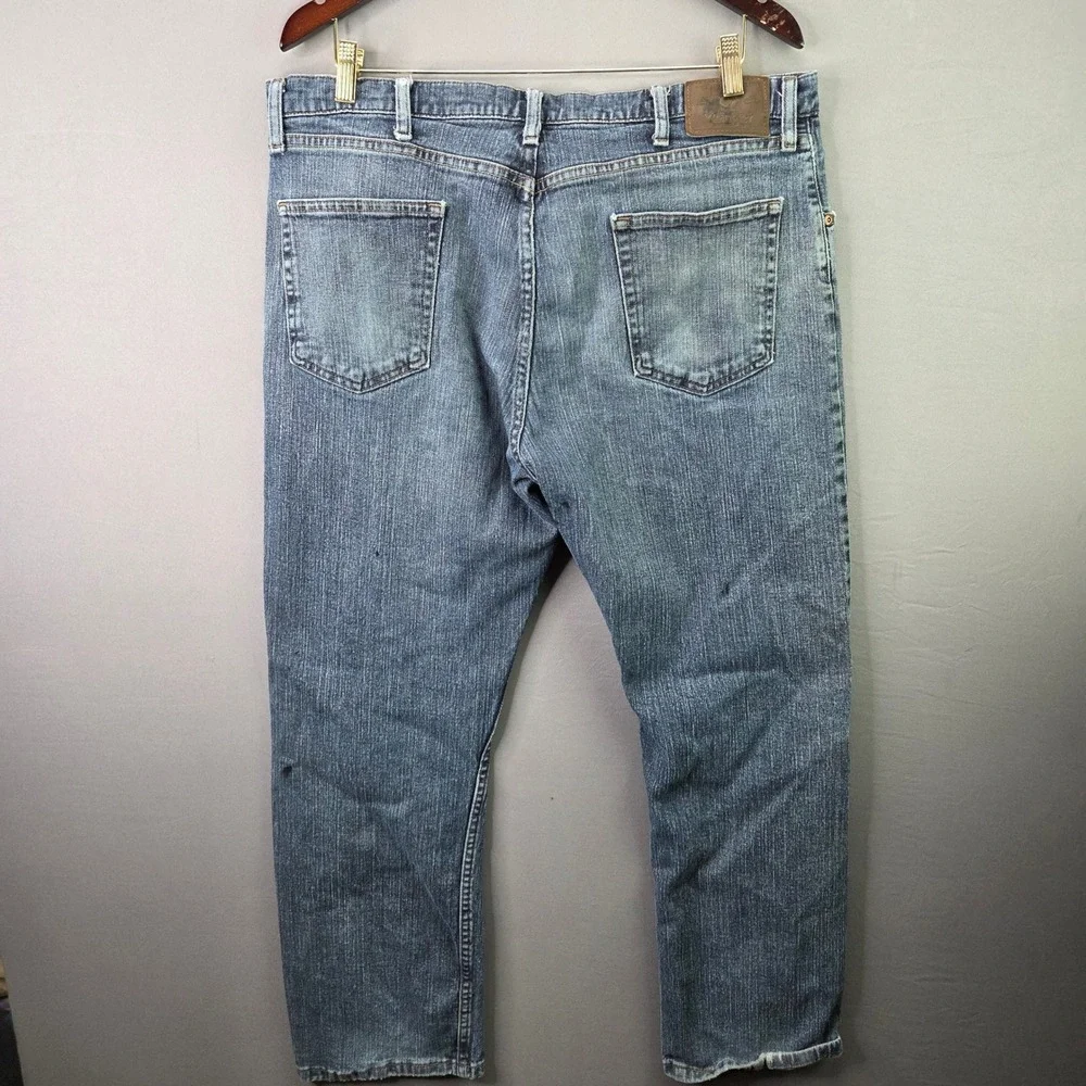 Wrangler Five Star Jeans Mens 36x29 Blue Straight Leg Premium Denim Pants - Picture 8 of 10